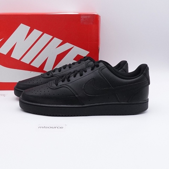 NEW Nike Court Vision Low Sneakers CD5463-002 Black - Picture 1 of 10